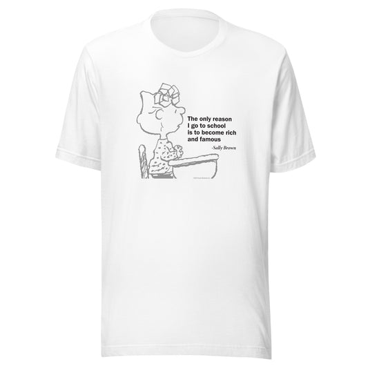 Sally Brown The Only Reason I Go To School T-Shirt-2
