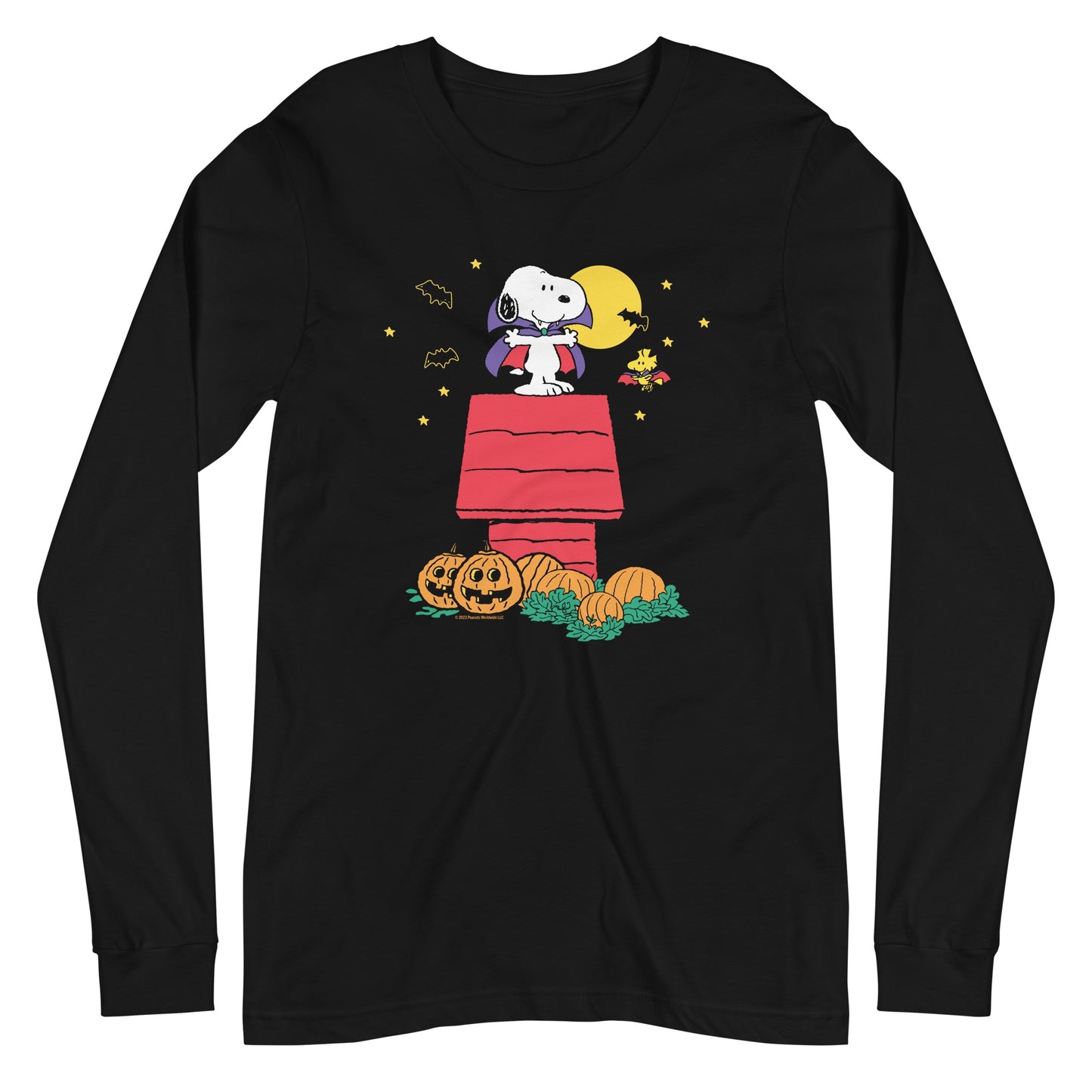 Snoopy & Woodstock Vampire Adult Long Sleeve T-Shirt
