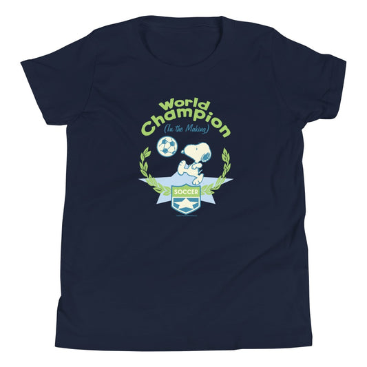 World Champion in The Making Snoopy Kids T-Shirt-0