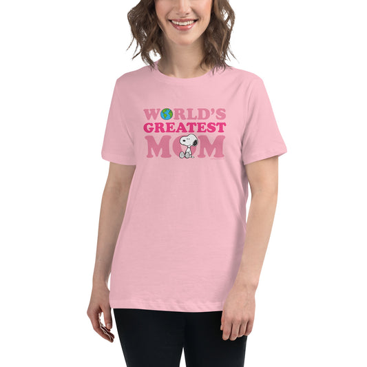 Snoopy World's Greatest Mom Relaxed Women's T-Shirt-2