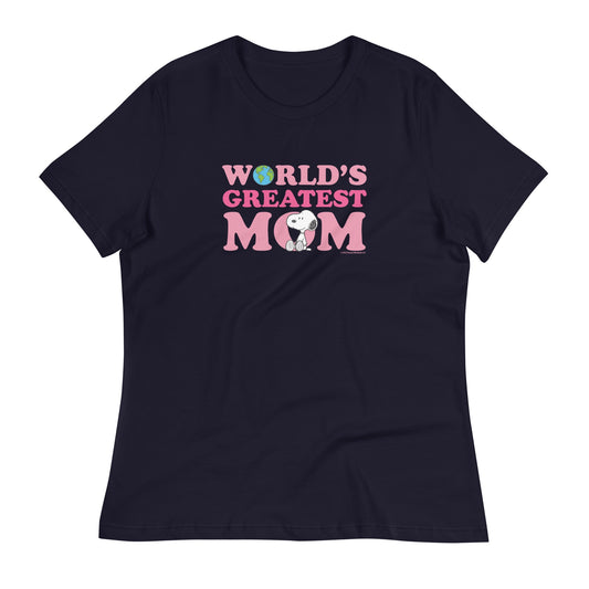 Snoopy World's Greatest Mom Relaxed Women's T-Shirt-3