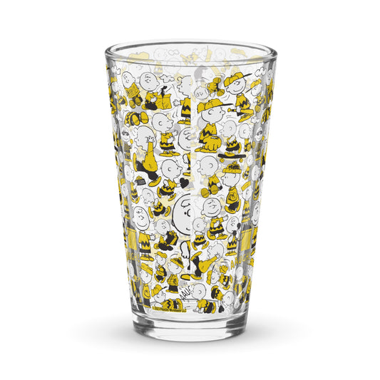 Charlie Brown Pattern Pint Glass-2