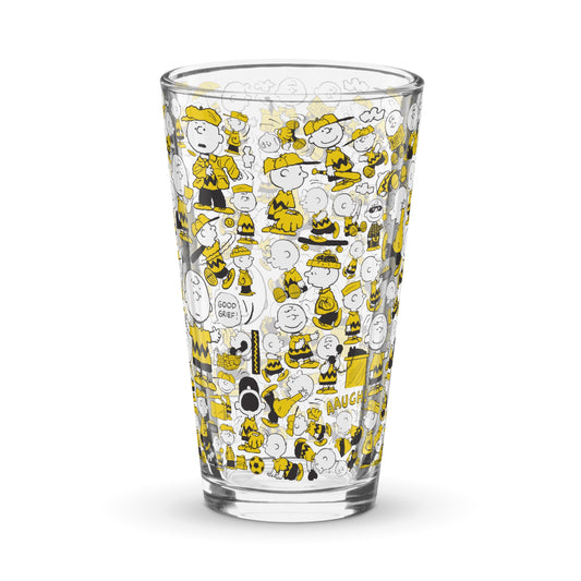 Charlie Brown Pattern Pint Glass-3