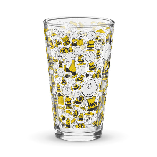 Charlie Brown Pattern Pint Glass-0